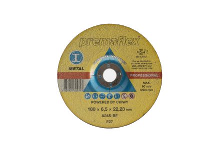 Metal Grinding Wheel 7"x6.5mm F27 (180x6,5x22,23) A24S-BF