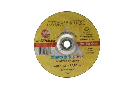 Stainless Steel Cutting Wheel 9"x1.9mm F42 (230x1,9x22,23) E20A46R-BF
